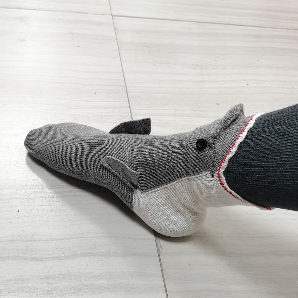 image-Christmas Knit Crocodile Socks For Kids Warm Floor Socks Shark Pattern