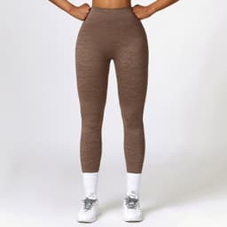 image-Zechuang Yoga Pants - Iced Coffee XL Cationic Fabric High-Waisted Sports Tights