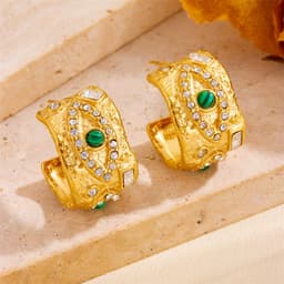 image-Water Drop Earrings - 18K Gold Plated Titanium Steel