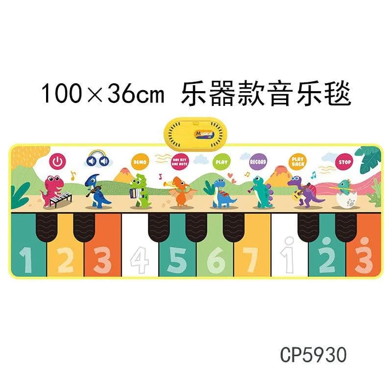 image-Cool Play Piano Music Blanket - 100cm Crawling Mat
