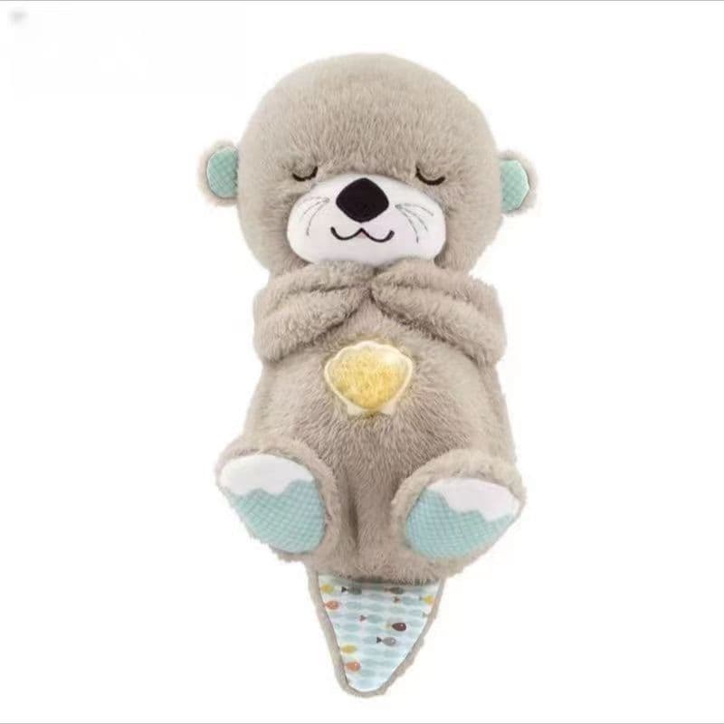 image-Breathing Bear Otter Plush Toy - Soothing Sleep Doll