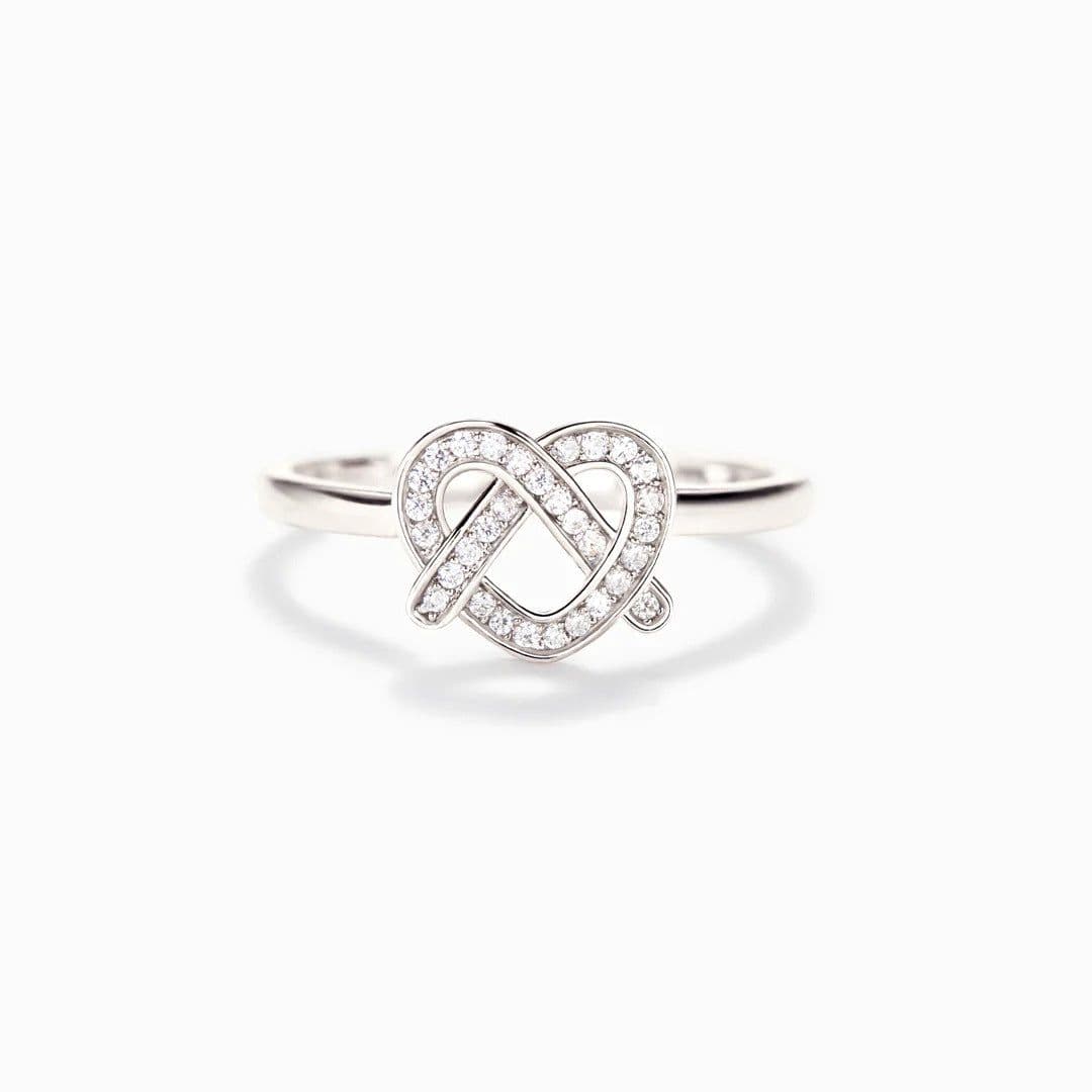 image-Love-Shaped Adjustable Fashion Ring - European/American Style (65 characters)