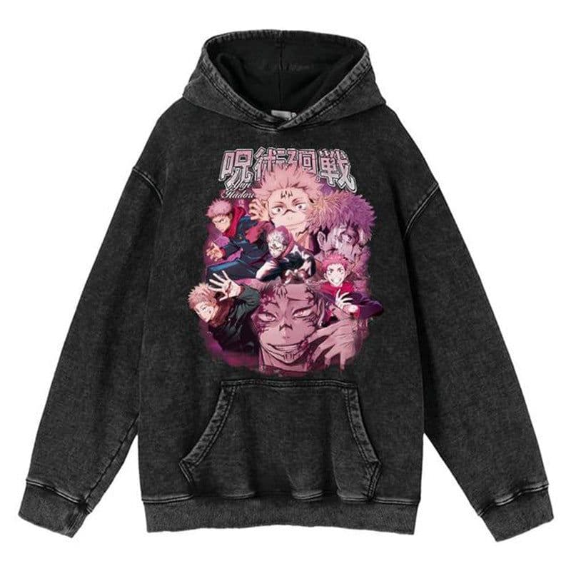 image-Cuifu Anime Sweatshirt - Black 5XL 100% Cotton Hooded Jacket