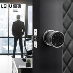 image-Lei Yu Smart Fingerprint Door Lock - Silver LVD-06