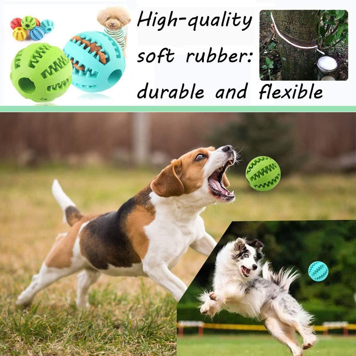 image-Dog Chew Toy Ball - Rubber 11.5cm Glitter