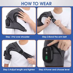 image-HailiCare D10220008 Electric Heating Shoulder Pads Pure Black