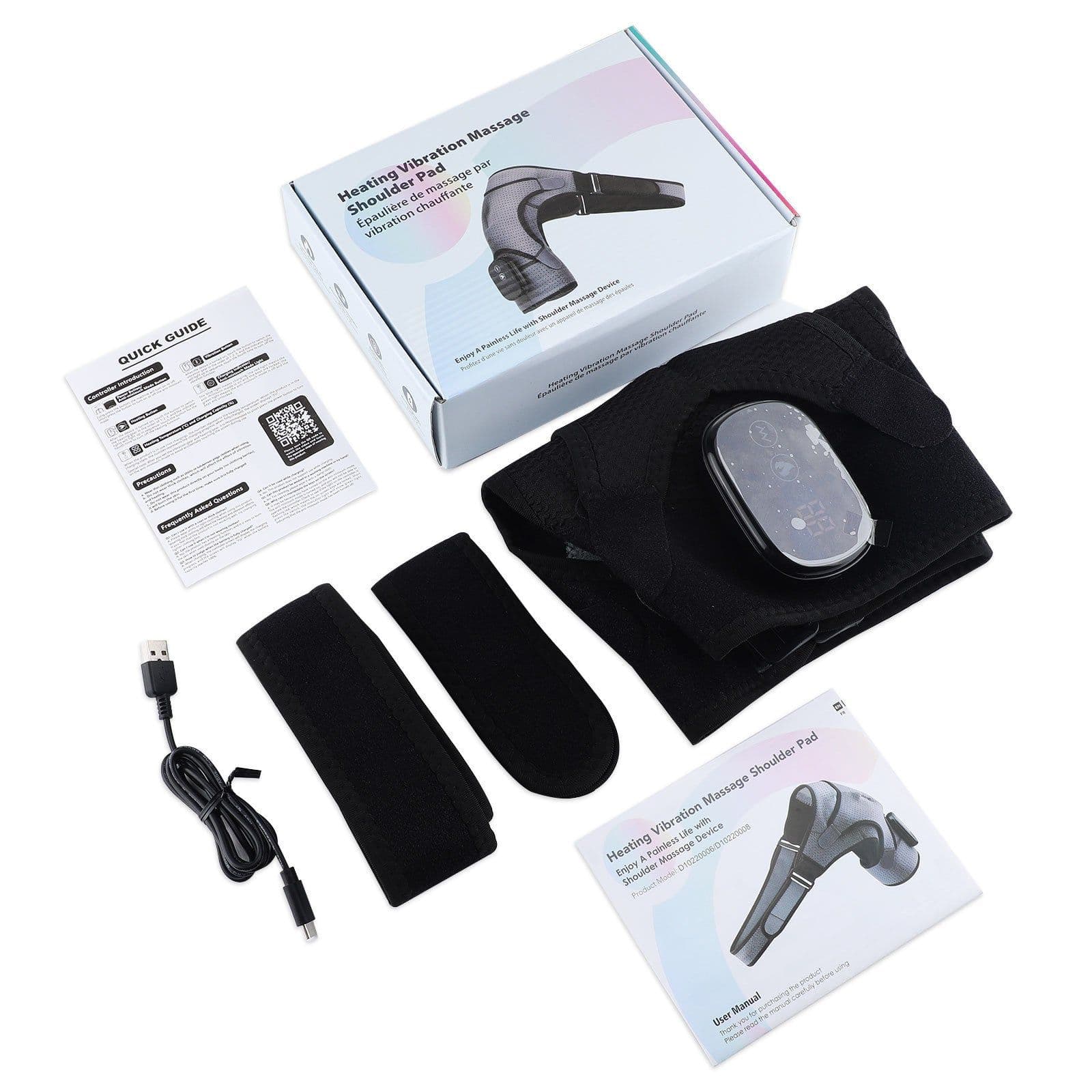 image-HailiCare D10220008 Electric Heating Shoulder Pads Pure Black