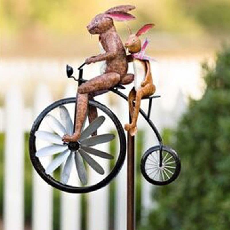 image-Independent station animal motorcycle garden pile metal wrought iron courtyard garden decoration windmill-production capacity is too low row list