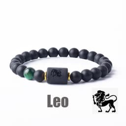 image-Tiger Eye Stone Zodiac Bracelet - Natural Stone Beaded