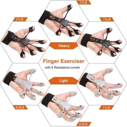 image-Silicone 5 Finger Exerciser - Universal Fitness Trainer