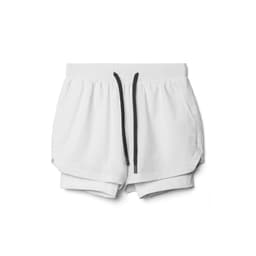 image-European Men's Quick-Dry Muscle Sports Shorts 4XL Beige White