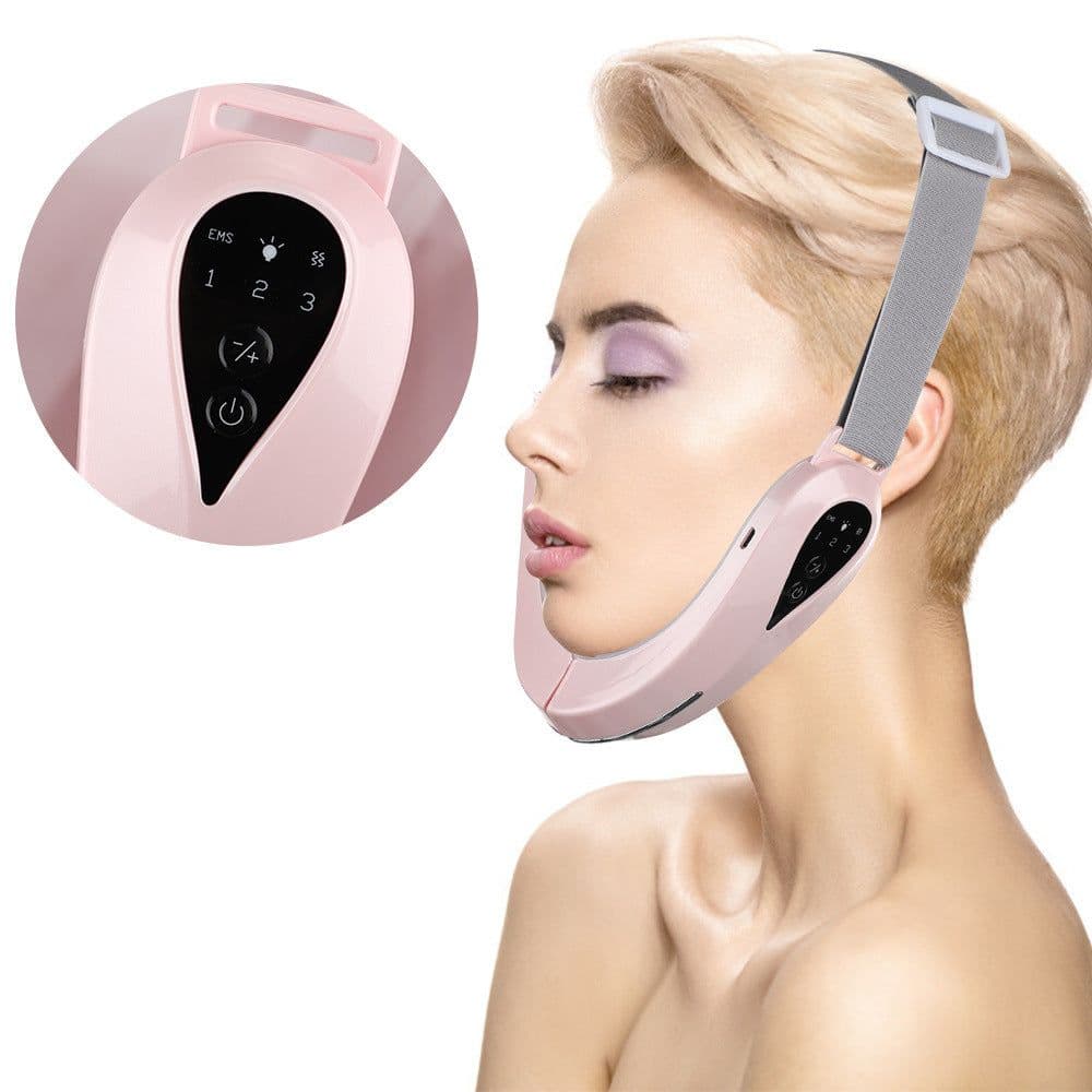 image-EMS Microcurrent Face Lifting Massager - Pink