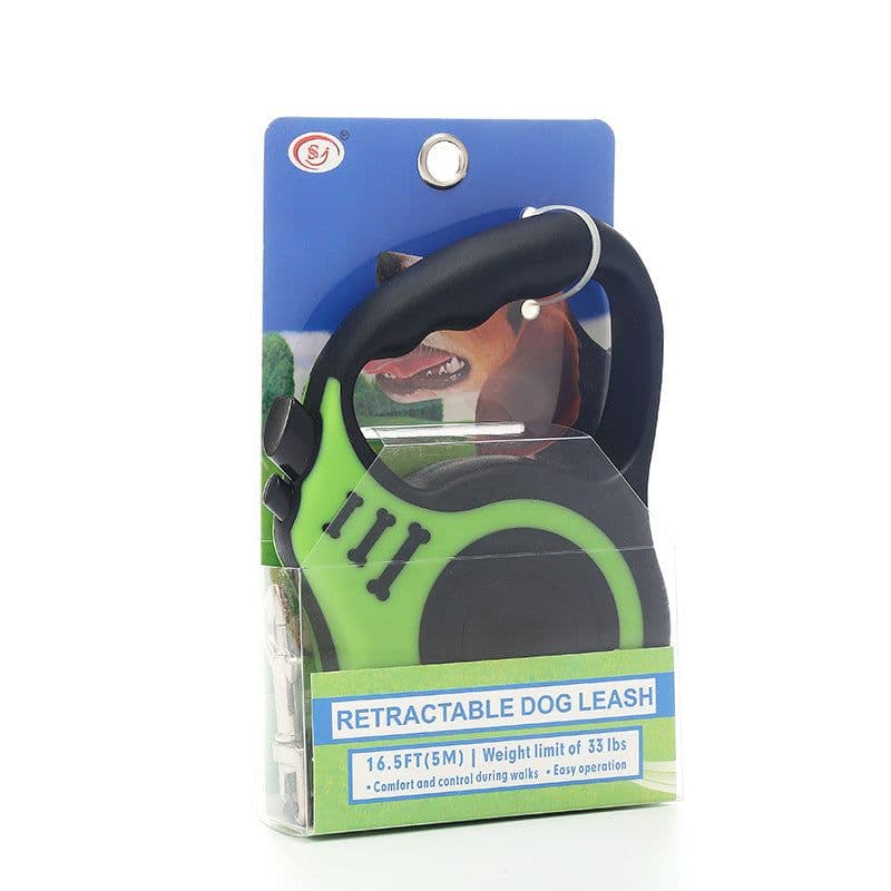 image-Auto Retractable Dog Leash - 5M ABS Walking Chain Rope