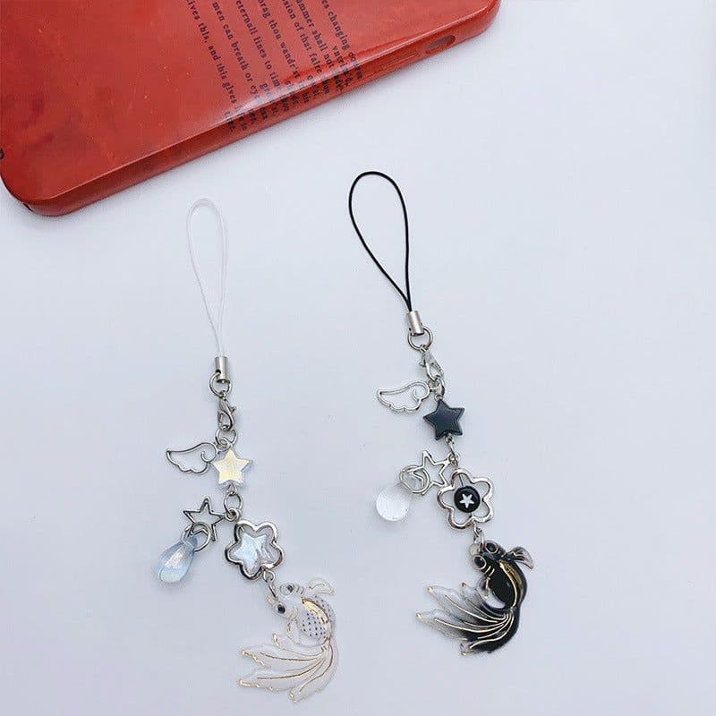 image-New Chinese Koi Beaded Hanging Chain - Versatile Mobile Phone Pendant