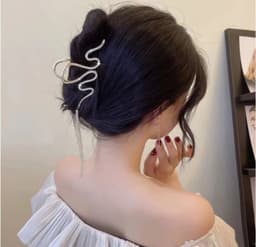 image-Diamond Hair Clip - Gold Tassel Alloy Women's