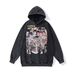 image-Cotton Fleece Hoodie - Kangaroo Pocket Loose Fit XXL