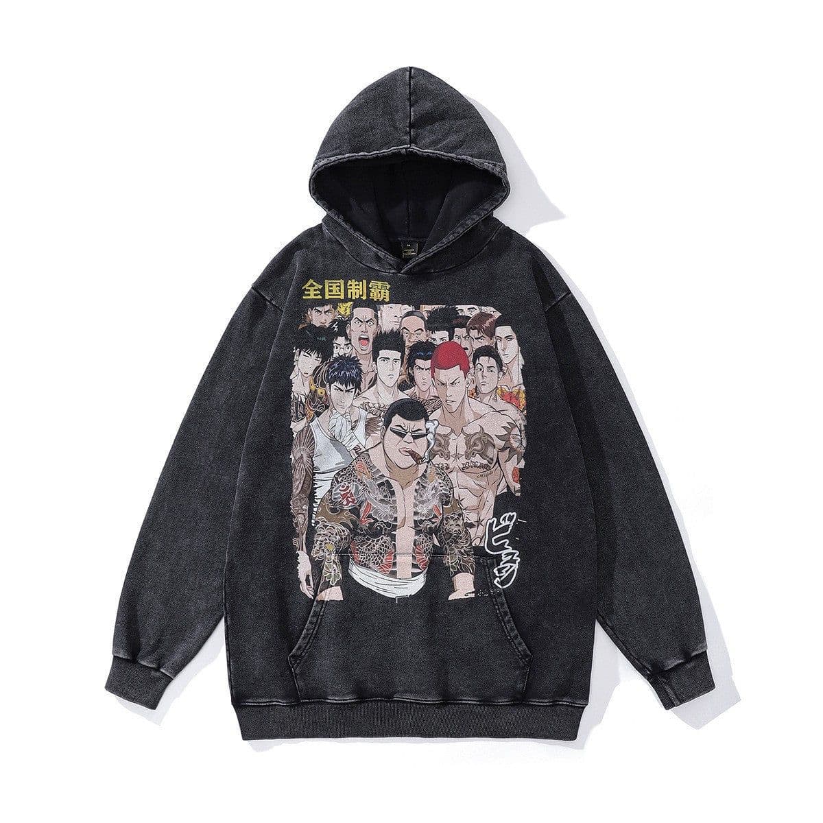 image-Cotton Fleece Hoodie - Kangaroo Pocket Loose Fit XXL