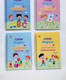 image-Cross-border e-commerce French copybook children's hard pen groove word sticker magic can be eliminated practice copybook control pen training