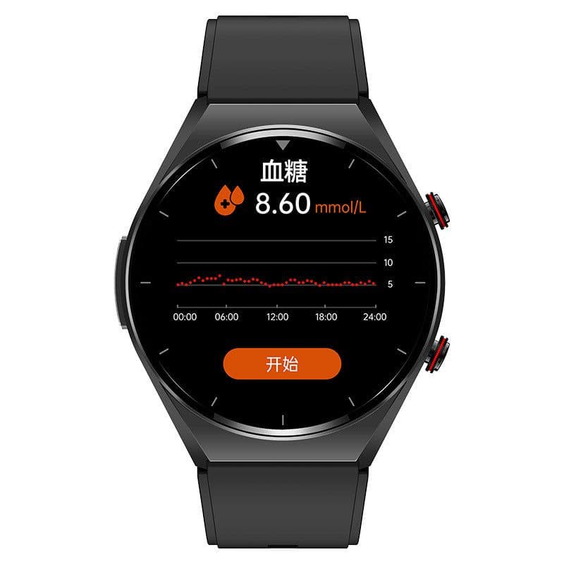 image-Smart Watch - ECG Blood Pressure Oxygen Heart Rate Black