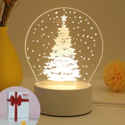 image-Christmas 3D Night Light Table Lamp, Kids' Gift, Modern, USB, 135x210mm
