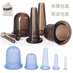 image-Spot high-transparency silicone cupping device, household vacuum massage cup, food-grade moisture-absorbing silicone cupping