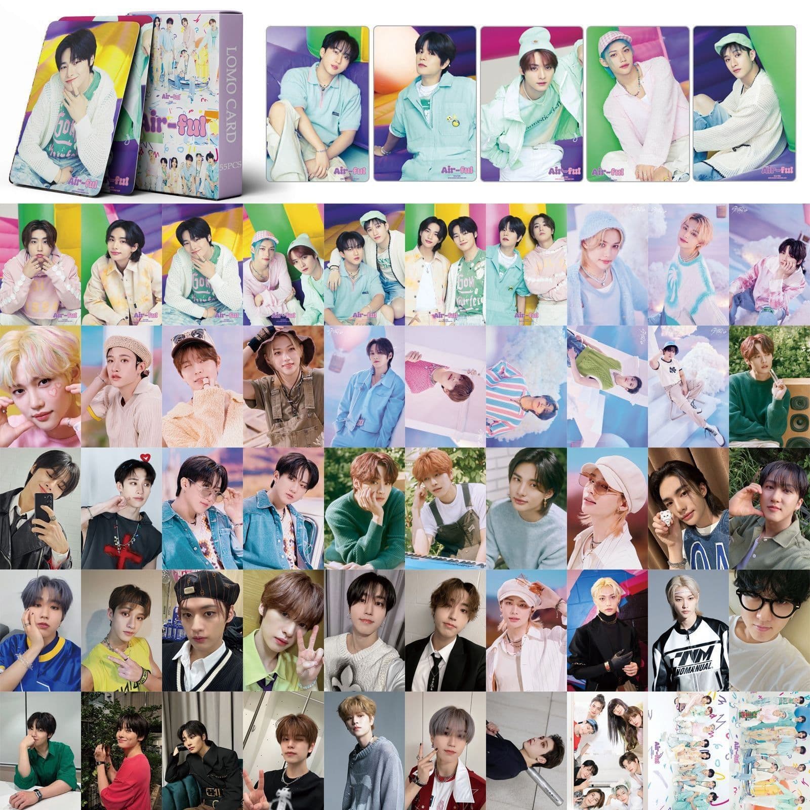 image-SK Stray Kids Album Cards - Bang Chan, Lee Know, Hyunjin
