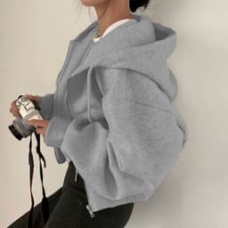 image-2023 Autumn Women's Loose Hooded Sweatshirt - Black XXXL