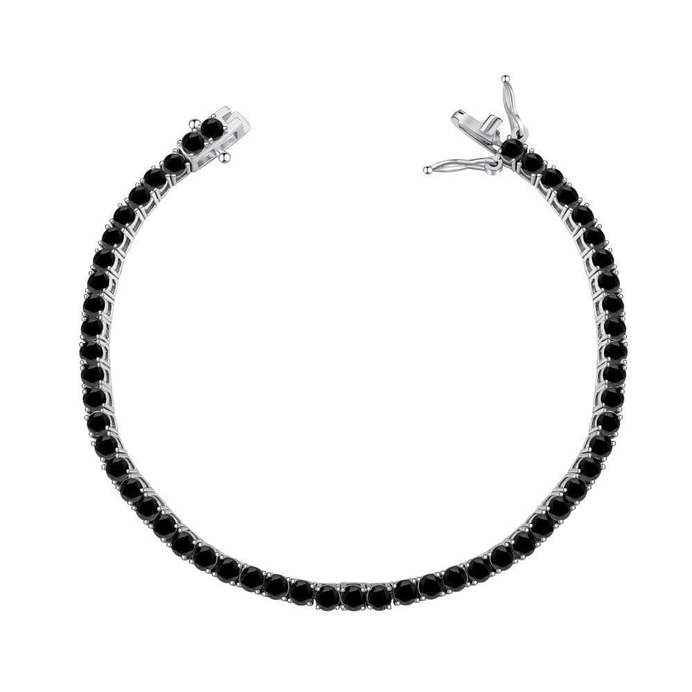 image-Sterling Silver 925 S925 Tennis Chain Bracelet - Geometry Zircon Fashion Jewelry for Women