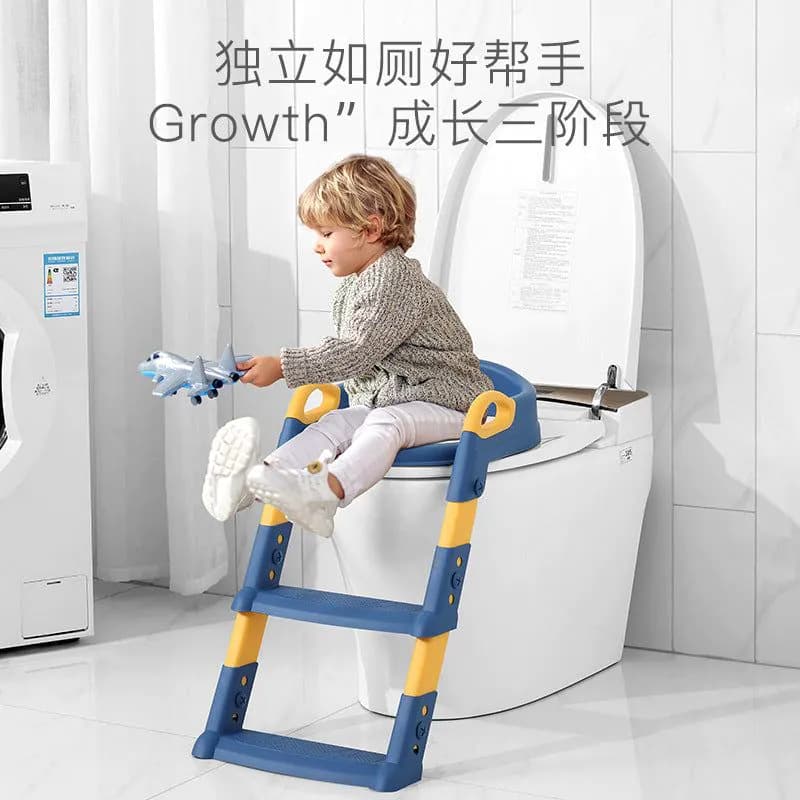 image-Children's Toilet Ladder - Potty Training Seat with Steps