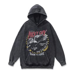 image-Cotton Fleece Hoodie - Kangaroo Pocket Loose Fit XXL