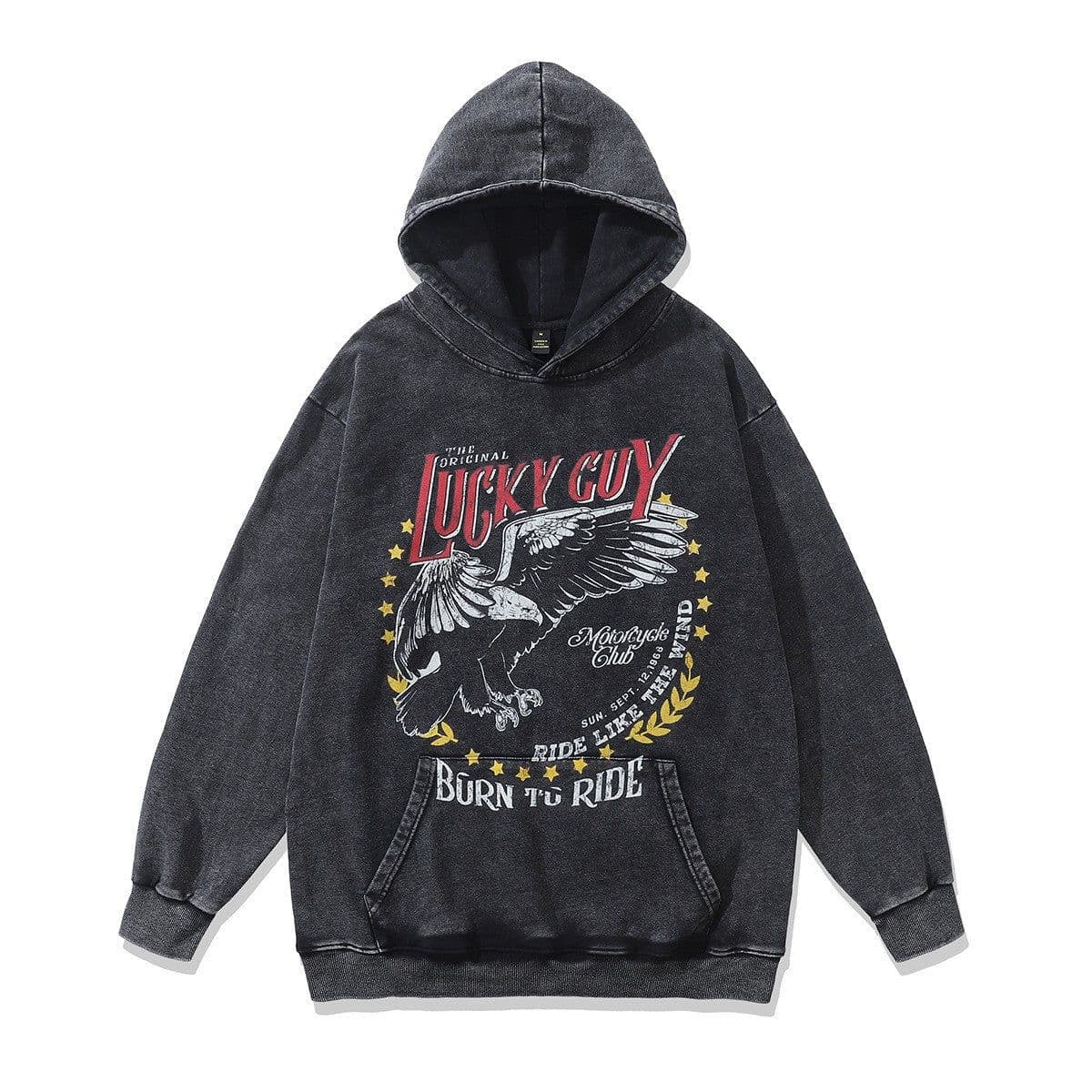 image-Cotton Fleece Hoodie - Kangaroo Pocket Loose Fit XXL