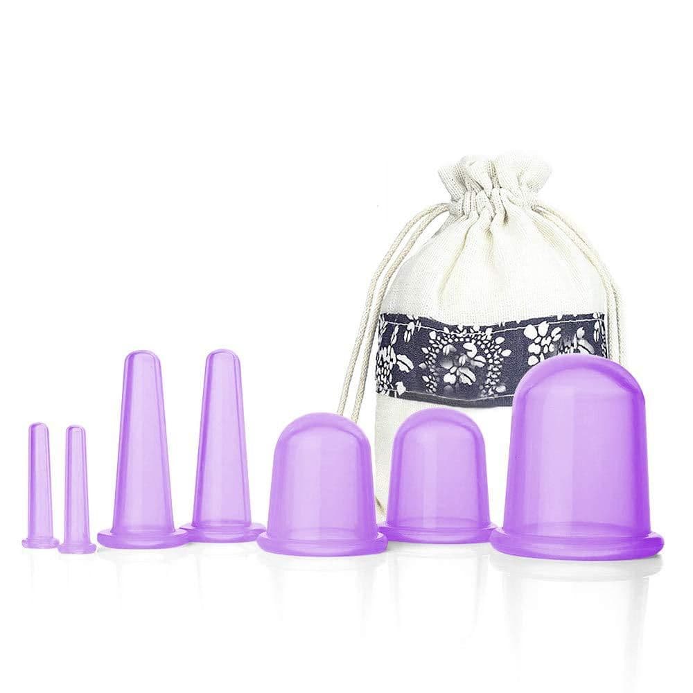 image-Spot high-transparency silicone cupping device, household vacuum massage cup, food-grade moisture-absorbing silicone cupping
