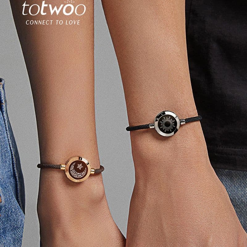 image-totwoo Smart Couple Bracelets - Sun Moon Titanium Steel