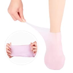 image-Qiao Le Pink Moisturizing Foot Covers - Beach Socks, Soft Callus Care