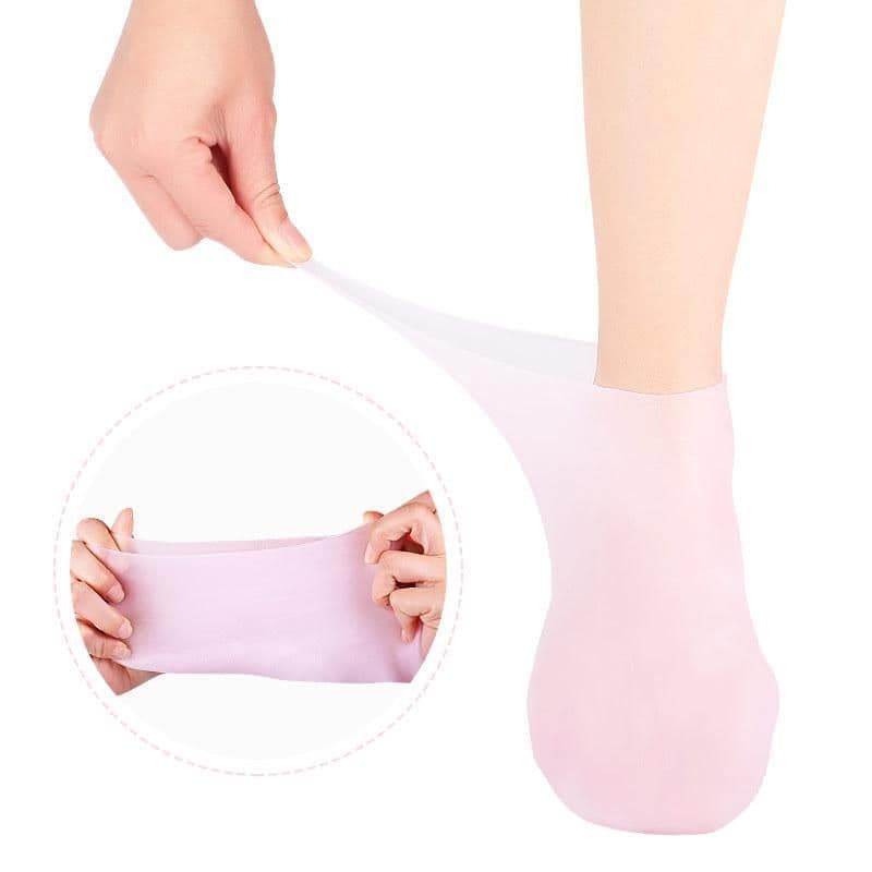 image-Qiao Le Pink Moisturizing Foot Covers - Beach Socks, Soft Callus Care
