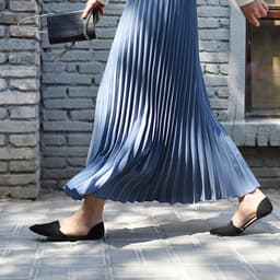 image-Lotte 2022 Ginger Yellow Midi Skirt, Large, Urban Style, Polyester Elastic Waist