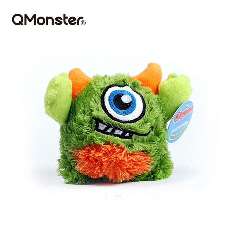 image-Qmonster dog toy beautiful plush Q Baolong egg sound thorn ball bite wear cute plush puppy pet ball