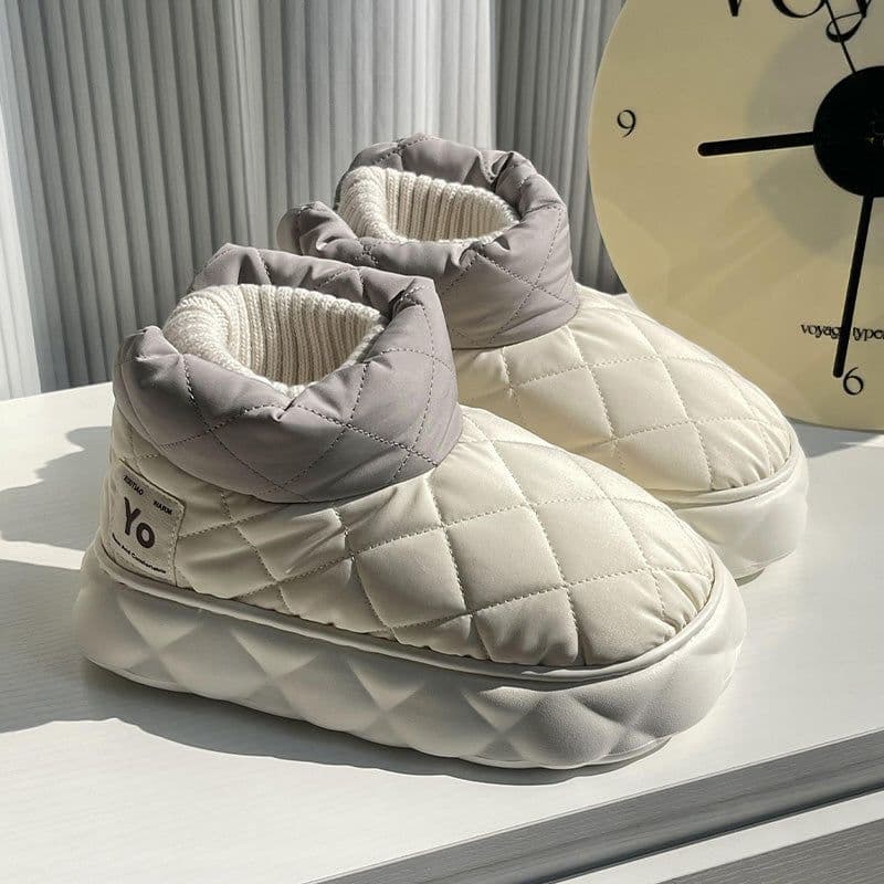 image-Men's High-Top Cotton Winter Snow Boots - Warm Non-Slip Slippers