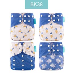 image-Happyflute 4-Pack Washable Training Pants - Waterproof Diapers for Infants 1-3 Years Old
