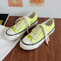 image-Triple vulcanization 1970s classic re-engraved low-cut color canvas shoes female students Korean version 2023 spring board shoes