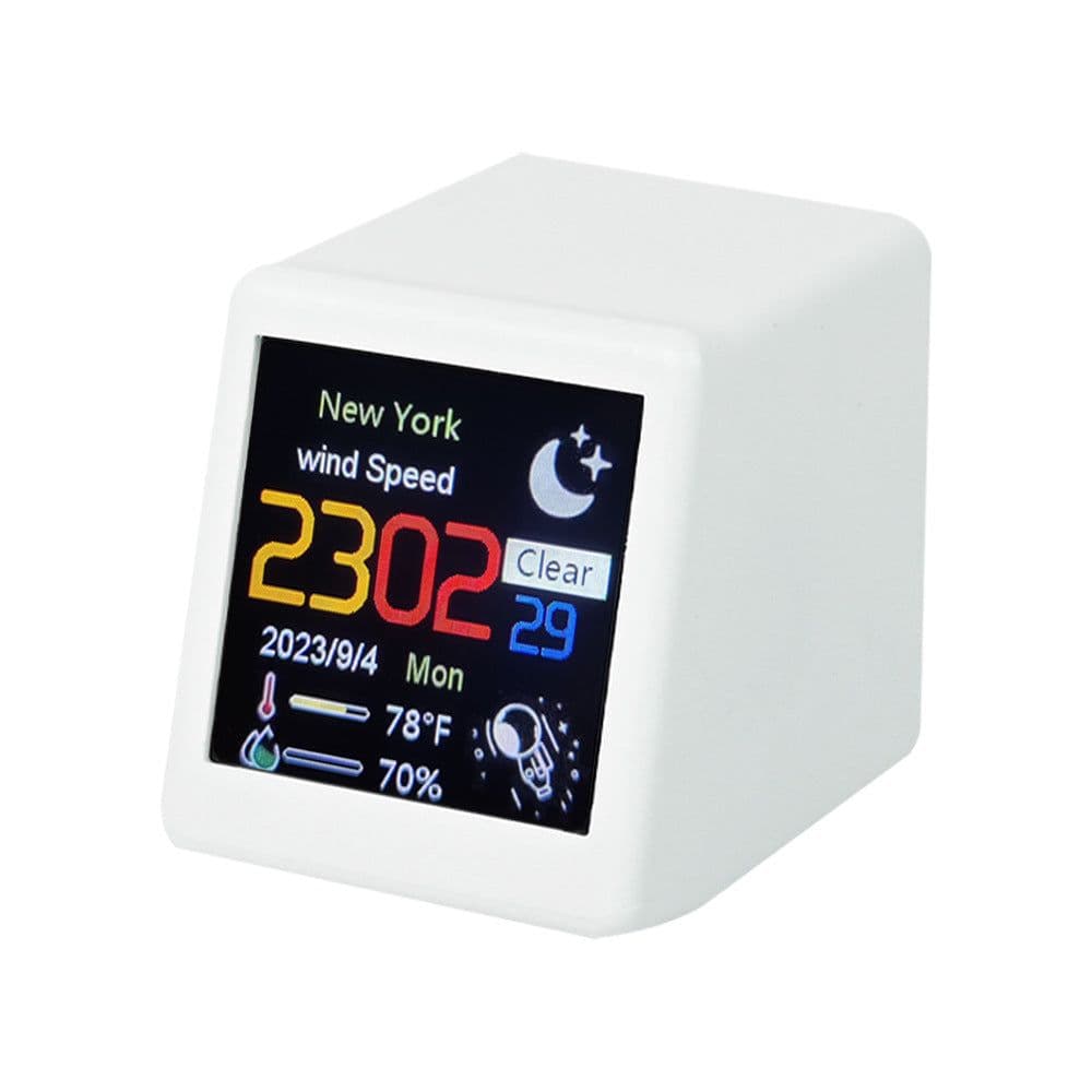 image-BeFunS Smart Weather Station - Pink 45*45*60 WIFI Clock