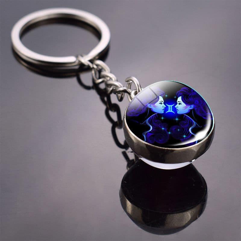 image-Constellation Keychain - Double-sided Glass Ball
