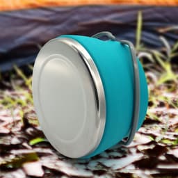 image-Camping Portable Silicone Folding Kettle - 1L Black