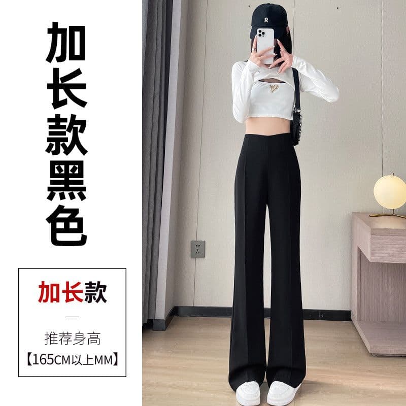 image-Women's High Waist Flared Pants Summer 2023 2XL Neutral Style