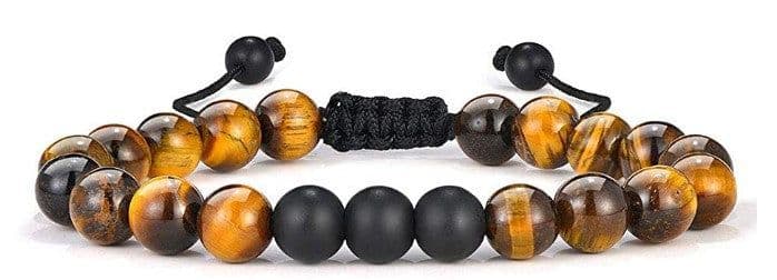 image-Cross-border Hot Selling Men's Bracelet Natural Tiger's Eye Braided Bracelet Essential Oil Aromatherapy Beads Amazon Hot Sale