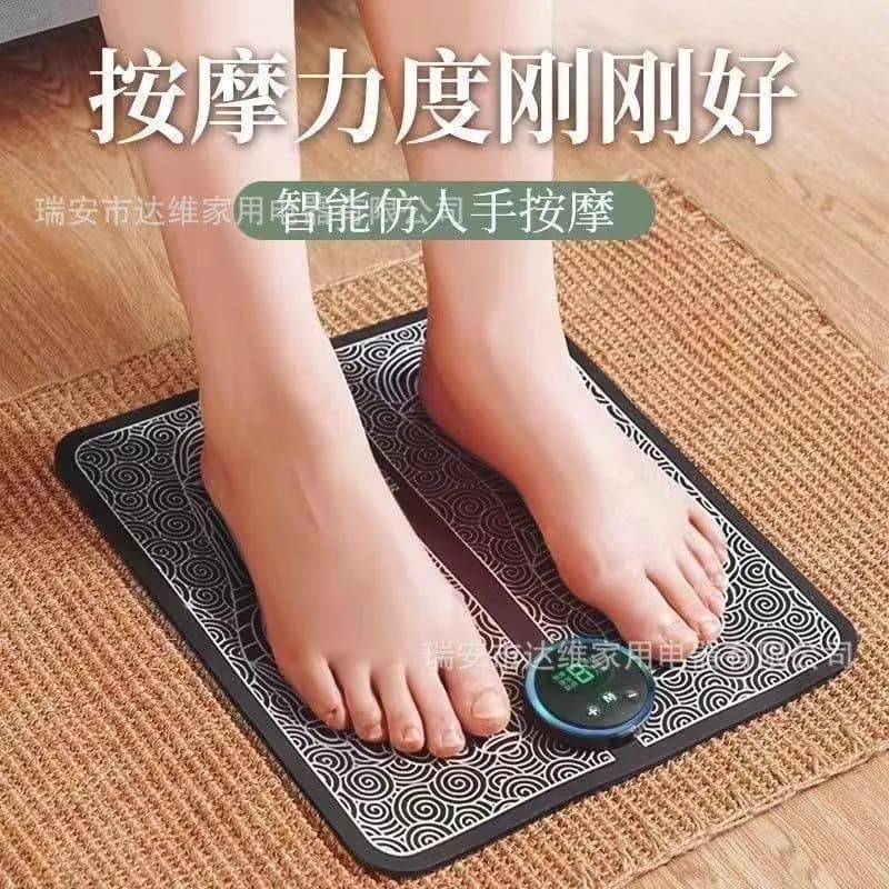 image-EMS Foot Massager - USB Rechargeable Pulse Massage Pad