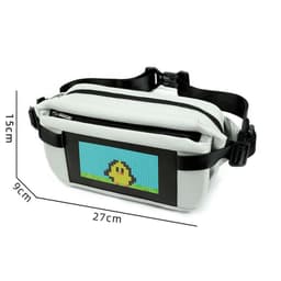 image-Trendy brand LED light-emitting advertising bag Bluetooth DIY functional crossbody bag men's trendy cool design sports chest bag