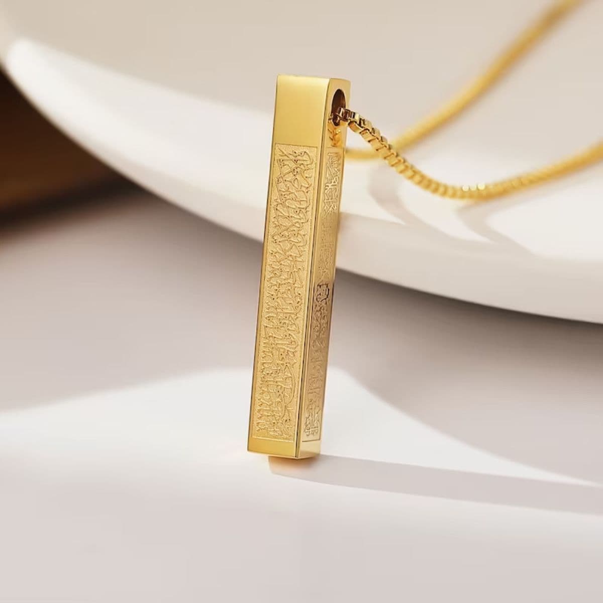 image-Lironda Titanium Steel Necklace - Rose Gold Geometry