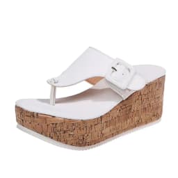 image-Women's Wedge Sandals - Pink Size 43 Herringbone
