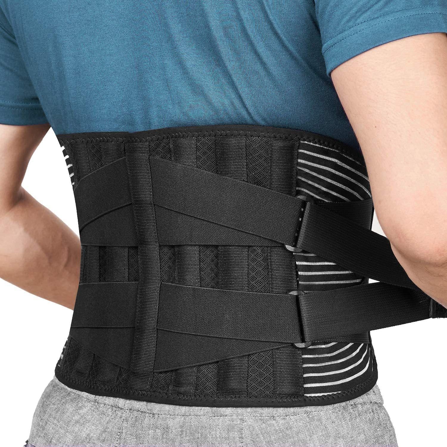 image-Jin Yikang XXL Lumbar Support Belt - Black, Breathable Mesh